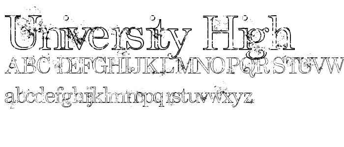 University High font